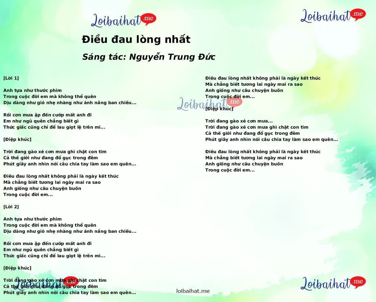 Điều đau lòng nhất