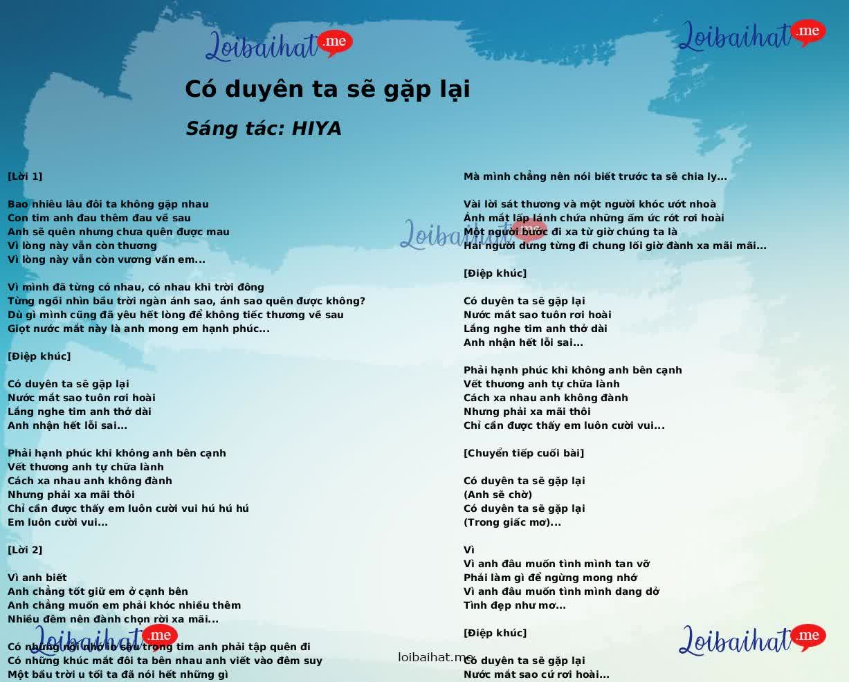 Có duyên ta sẽ gặp lại
