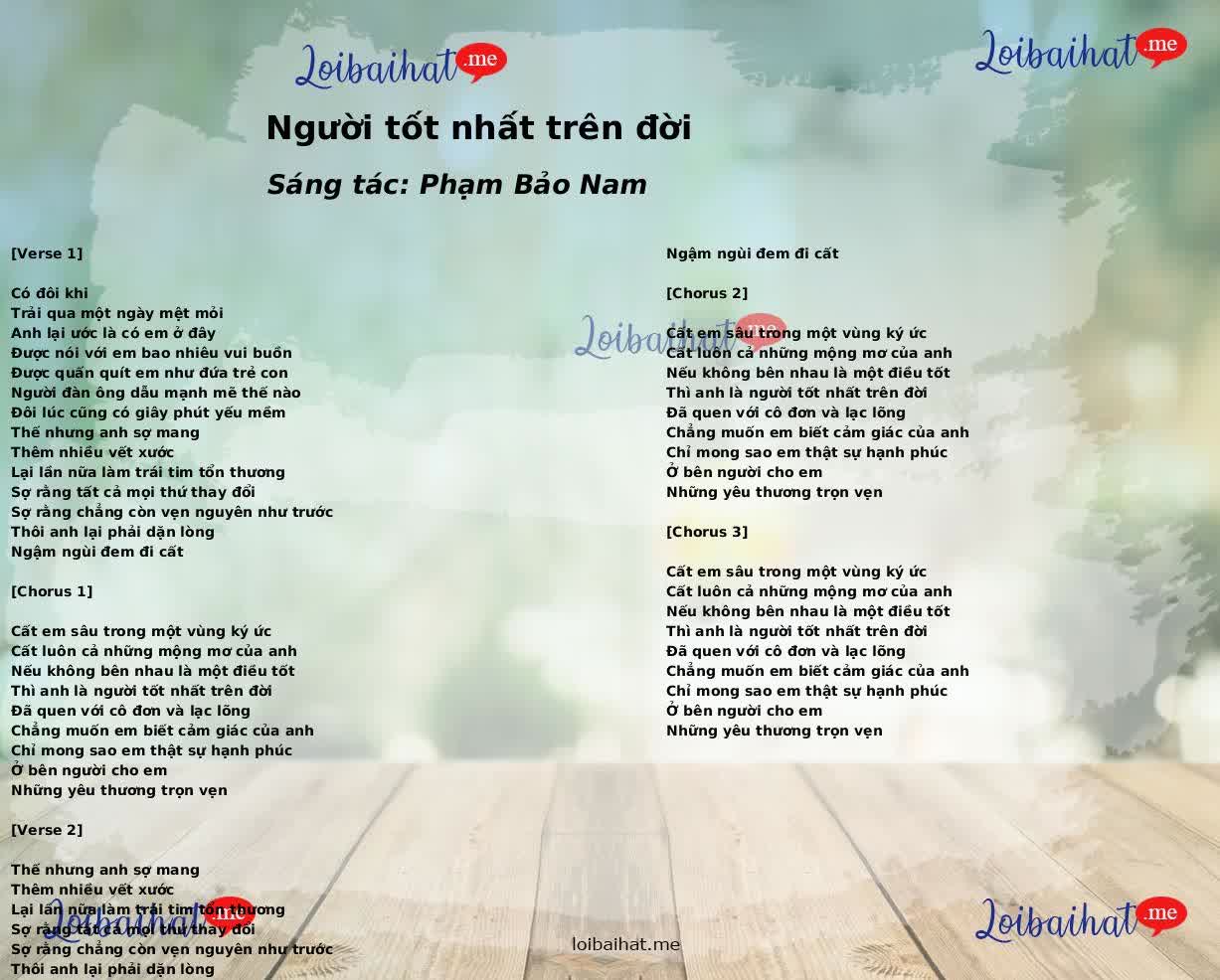 Người tốt nhất trên đời