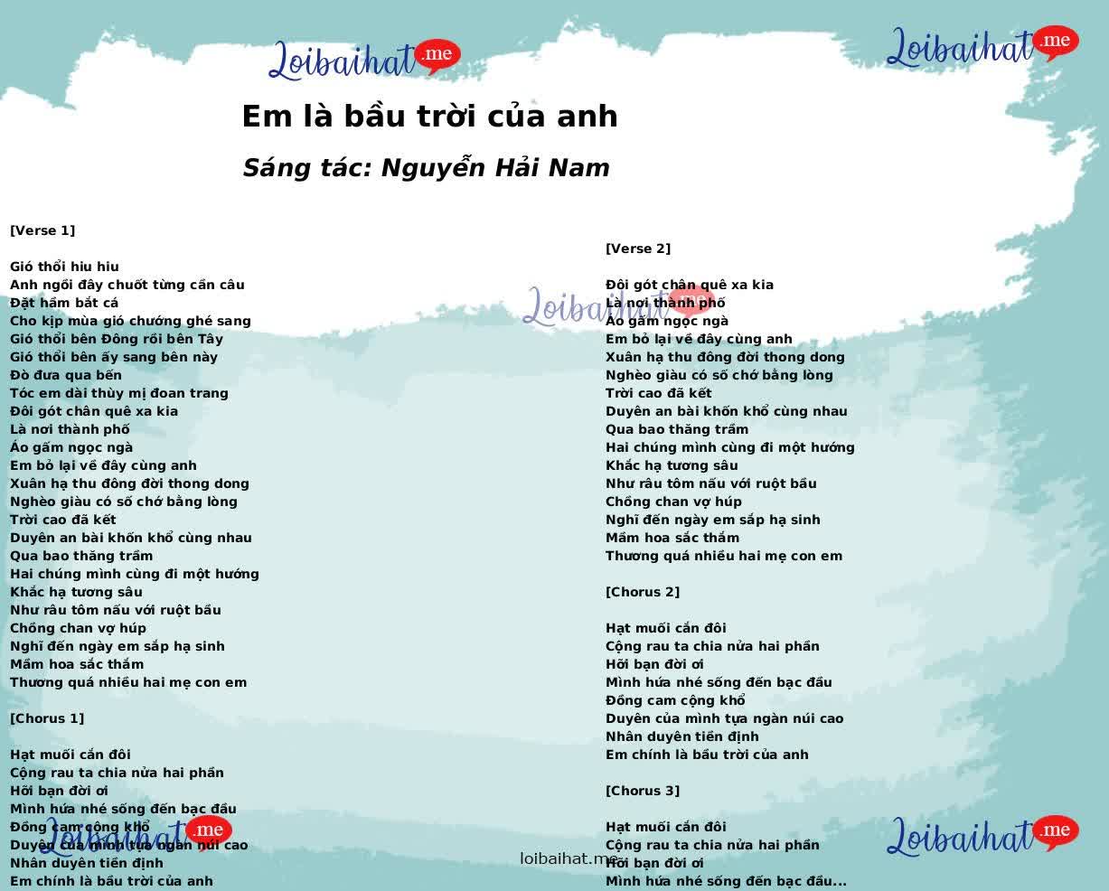 Em là bầu trời của anh