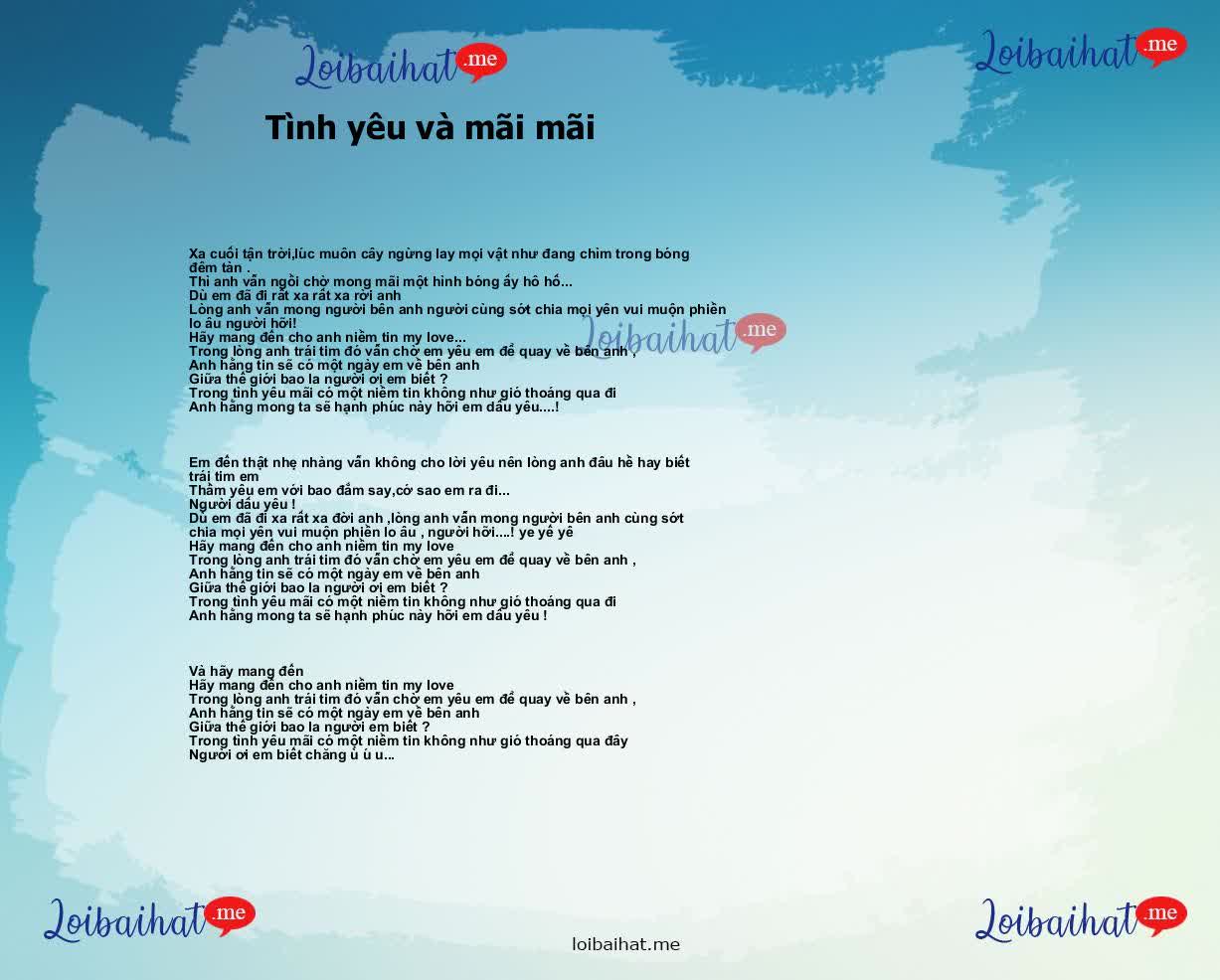 Tình yêu và mãi mãi
